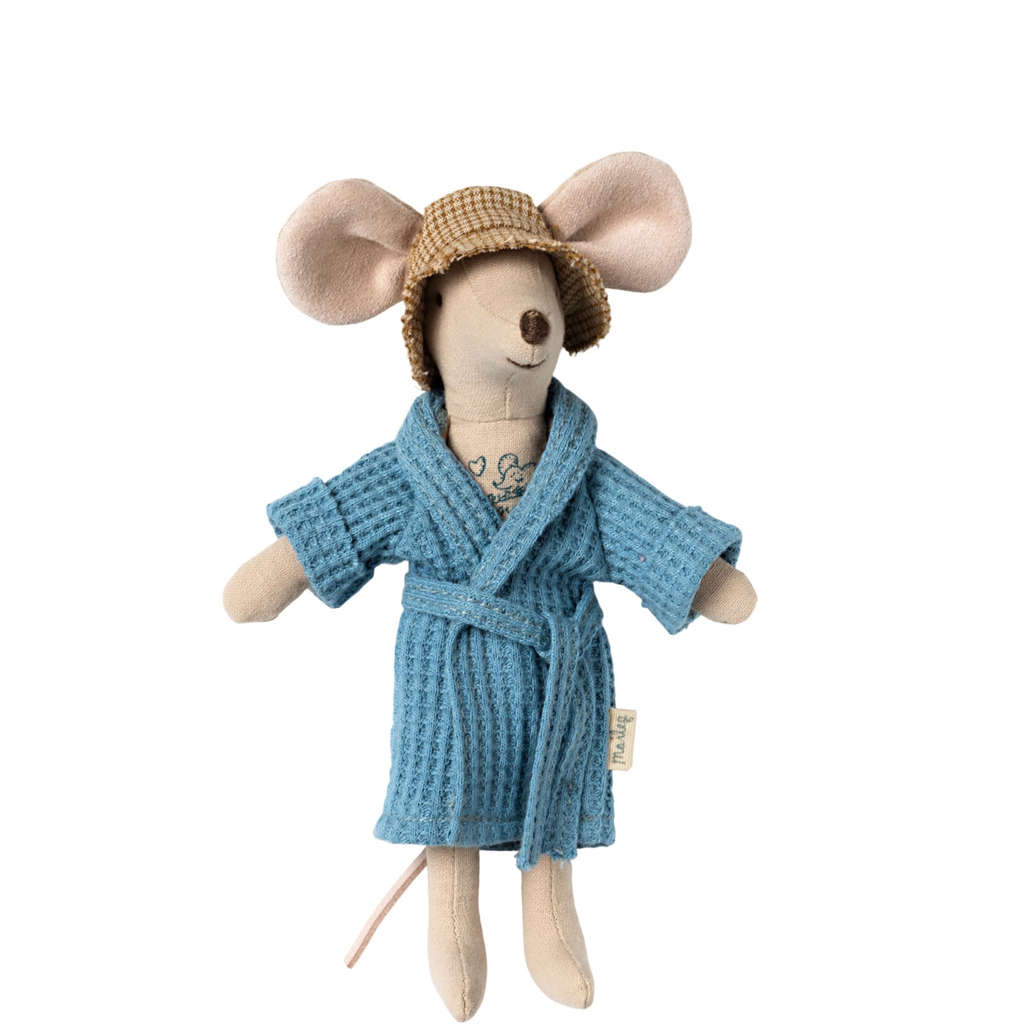 Bademantel für Mäuse (mother/ father) Blau, Maileg