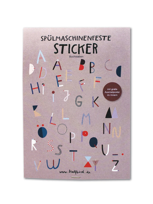 Halfbird, Spülmaschinenfeste Sticker - Buchstaben