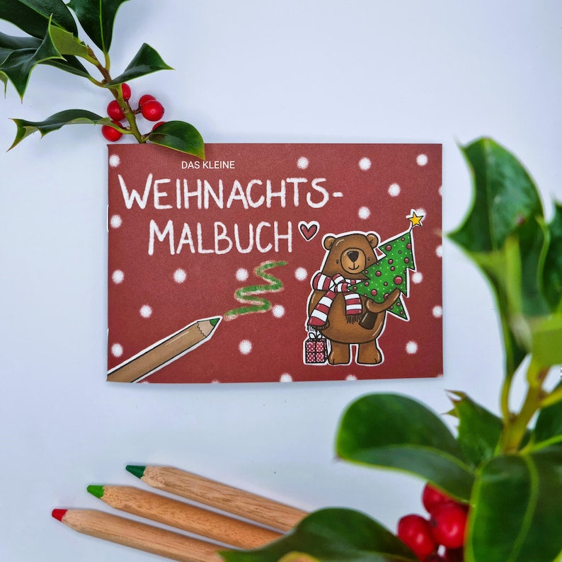 Mini Malbuch, Weihnachten, Stachelschwein