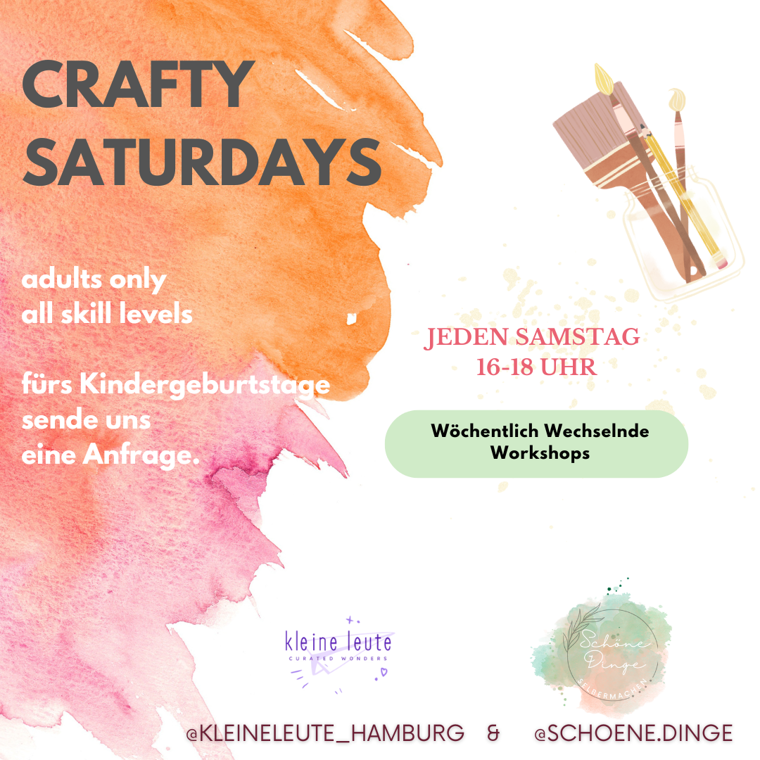 Crafty Saturdays, Kunstkurs, Kleine Leute NOV & DEZ